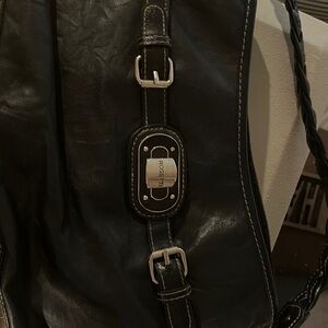 Rosetti Women's Black Purse / Handbag With Braided Strap